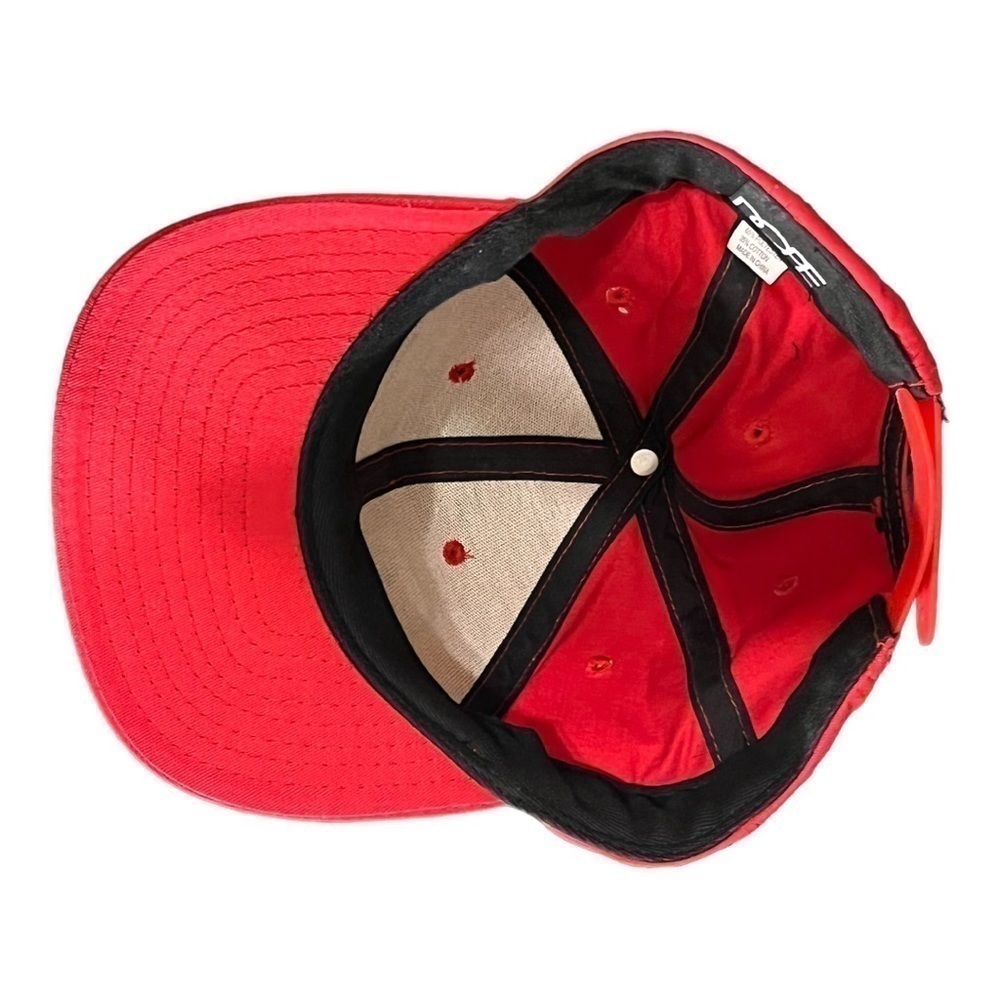 Y2K DOPE Couture Red black embroidery Snapback trucker hat Streetwear Hip Hop. - Picture 5 of 5